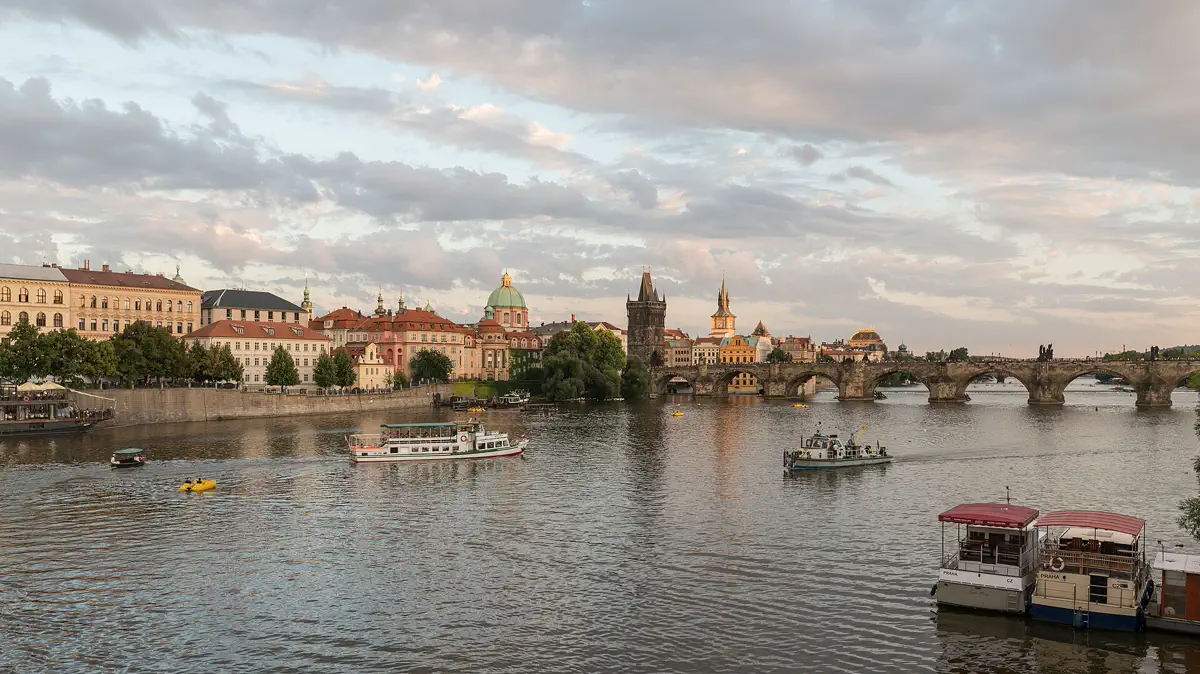 Charles Bridge and the Prague skyline